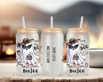 Boujee Ghost 16oz Can Wrap PNG, Halloween Tumbler Design (Digital Download)