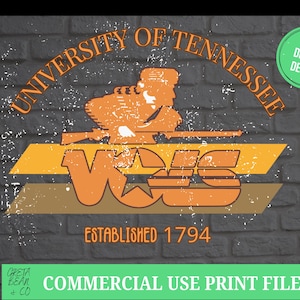 Distressed vintage retro TN VOLS Rifleman grafisch ontwerp