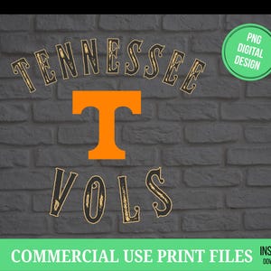 TN VOLS oranje T retro grafisch ontwerp