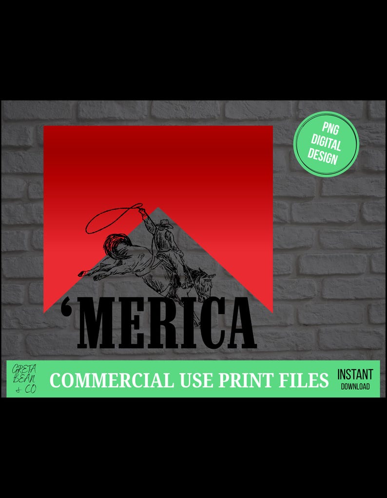 Merica Marlboro Digital Download 4th of July - Etsy