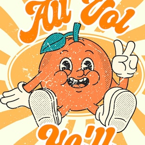 Retro All VOLS Ya'll digitale grafische download