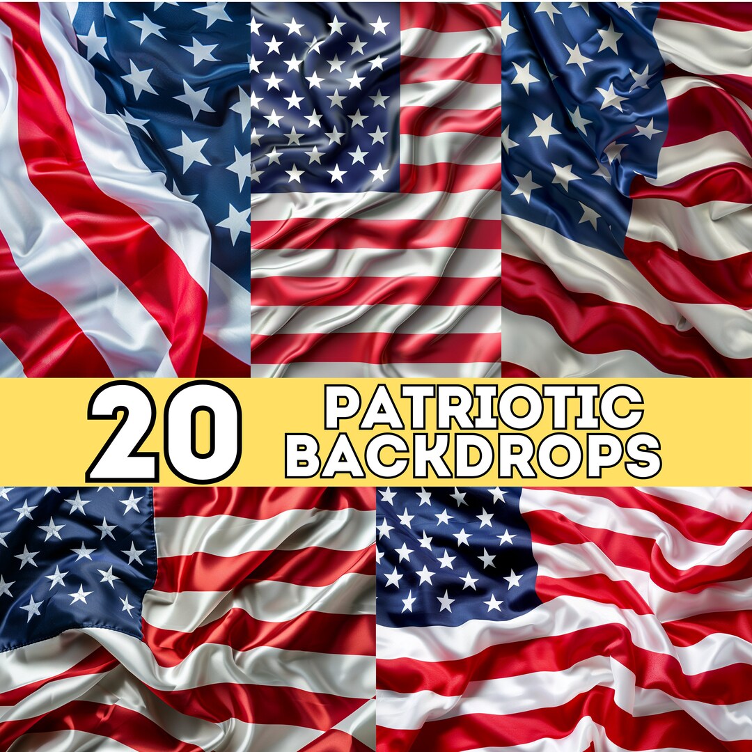 USA Flag Patriotic Independence Day 4th of July Digital Backdrop ...