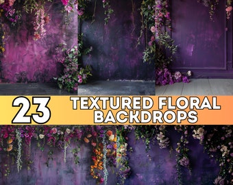 Floral Purple Texture Old Master Digital Backdrop Maternity, Photoshop Background, Digital Backdrops