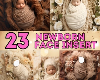 Newborn Boho Digital Backdrop Photography Background