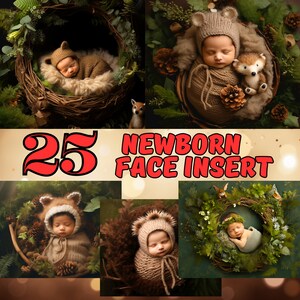 Forest Boy Girl Newborn Digital Backdrop Photography Background