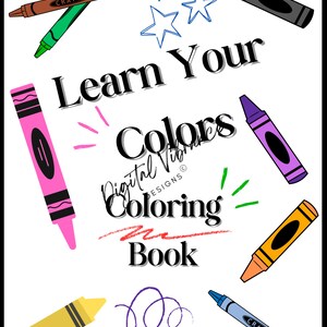 Rainbow Adventures: A Fun Learn Your Colors Coloring Book - Digital download