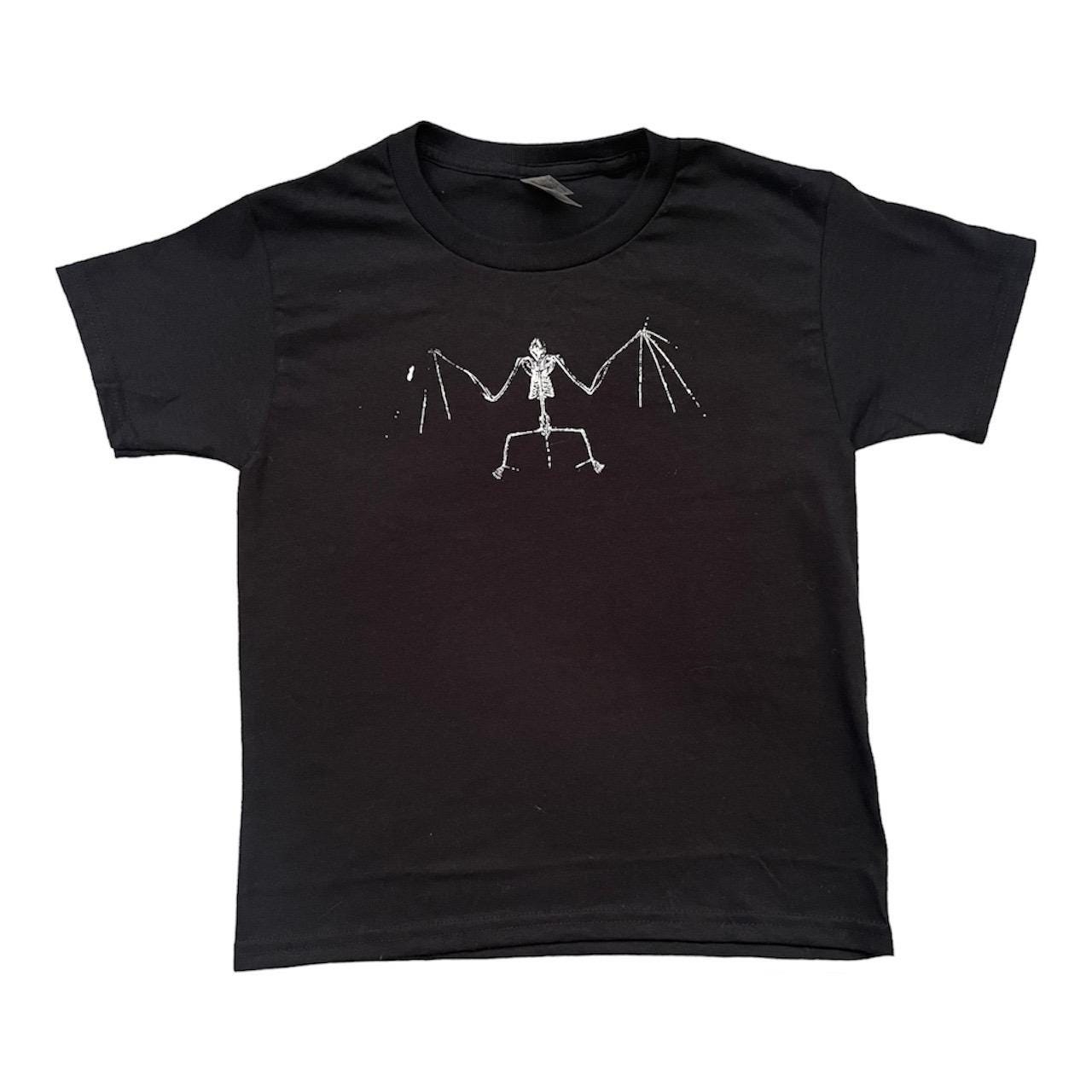 Black, BABY BAT baby tee fit, Hand Screen Printed, Halloween, Unisex Baby tee Fit, Handmade gift apparel, unique, y2k, grunge, baby bat