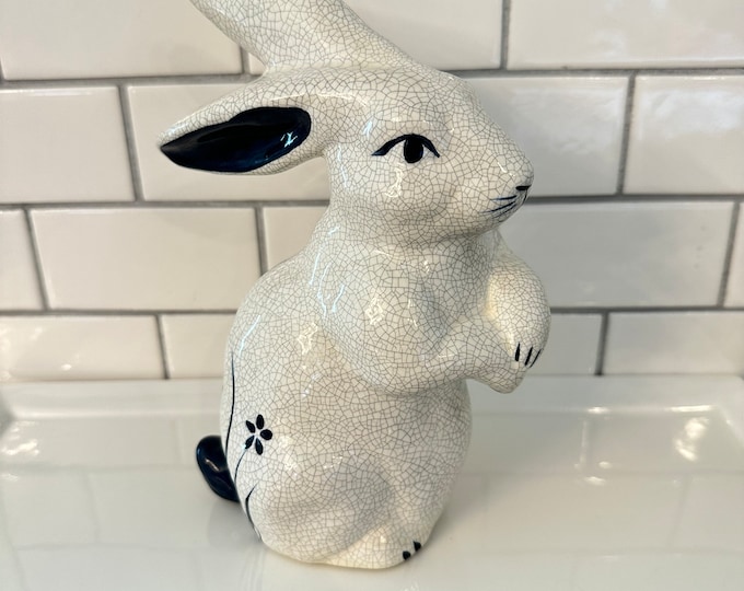 The POTTING SHED Dedham Pottery Bunny Rabbit Figurine Home Decor Etsy