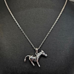 Sterling Silver Donkey Charm Necklace, Sterling Silver Donkey Pendant Necklace, Silver Donkey Charm Necklace, Silver Donkey Pendant Necklace
