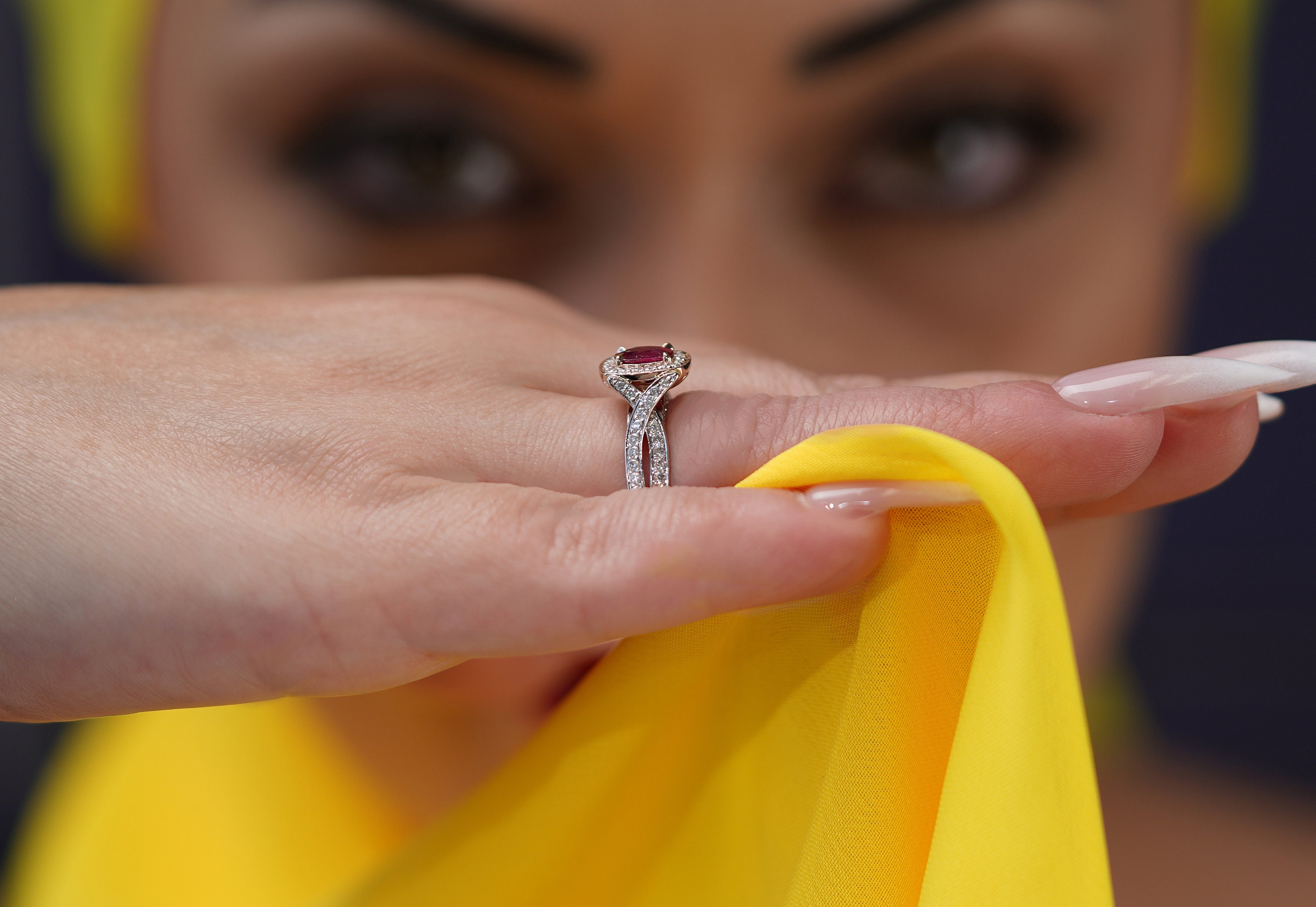 Habibi Rings 14 K White Gold Habibi Ring Arabic Style Two Tone 14K Rose and White ...