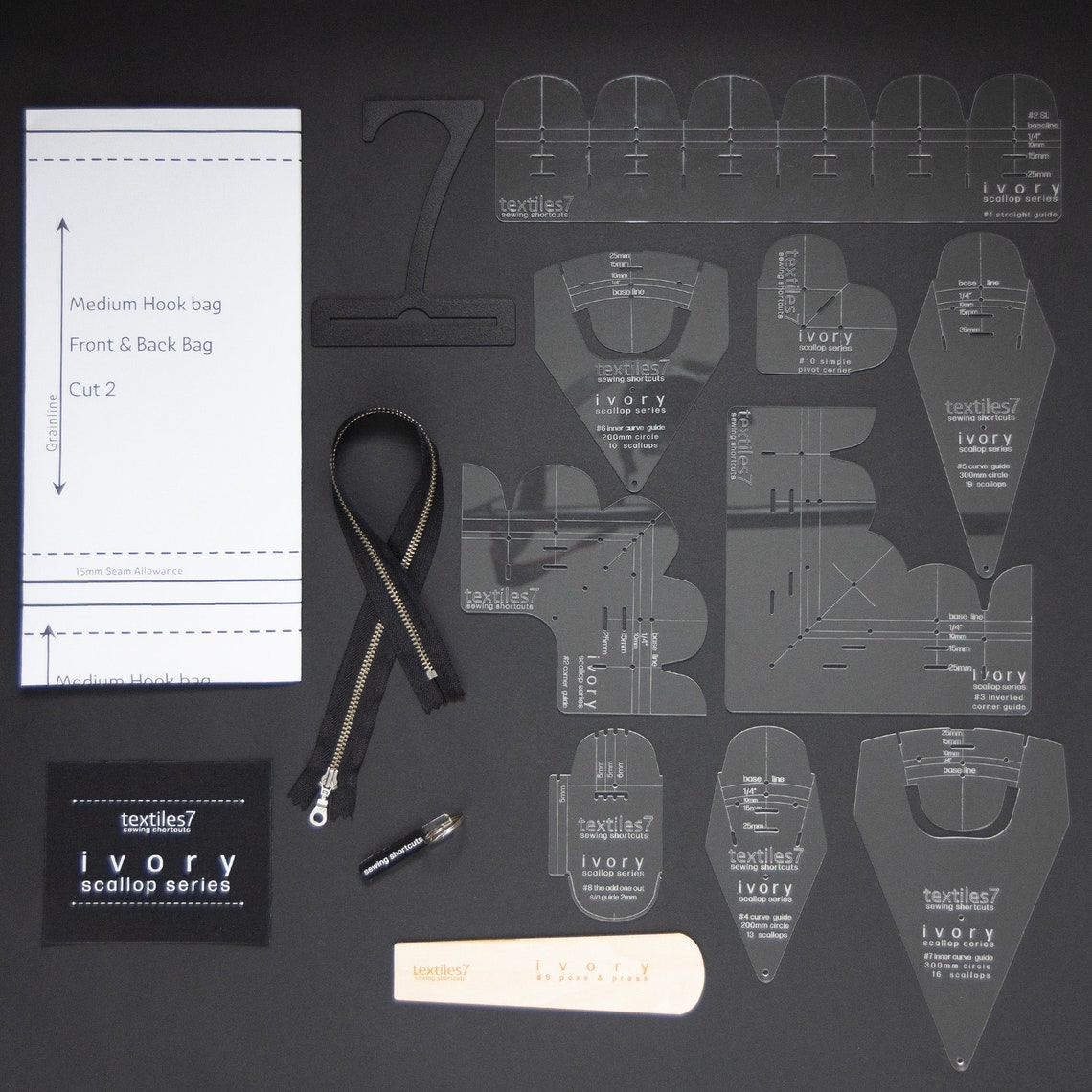 10 Trim Sewing Rulers - Ivory Series - Etsy