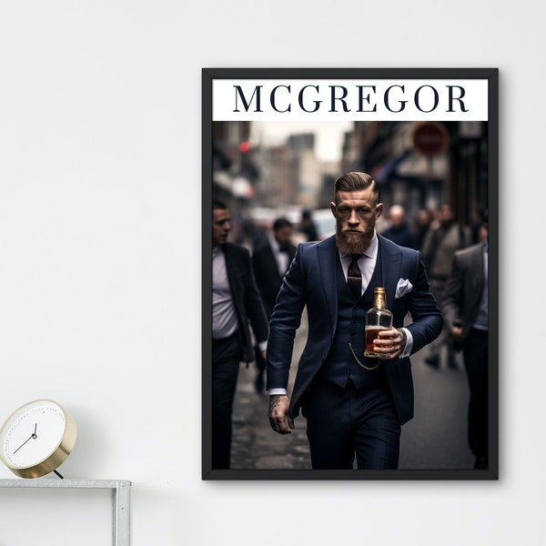 Connor McGregor UFC GOATS Print UFC poster, McGregor city edition, Sport, Office Wall Art, Bedroom art