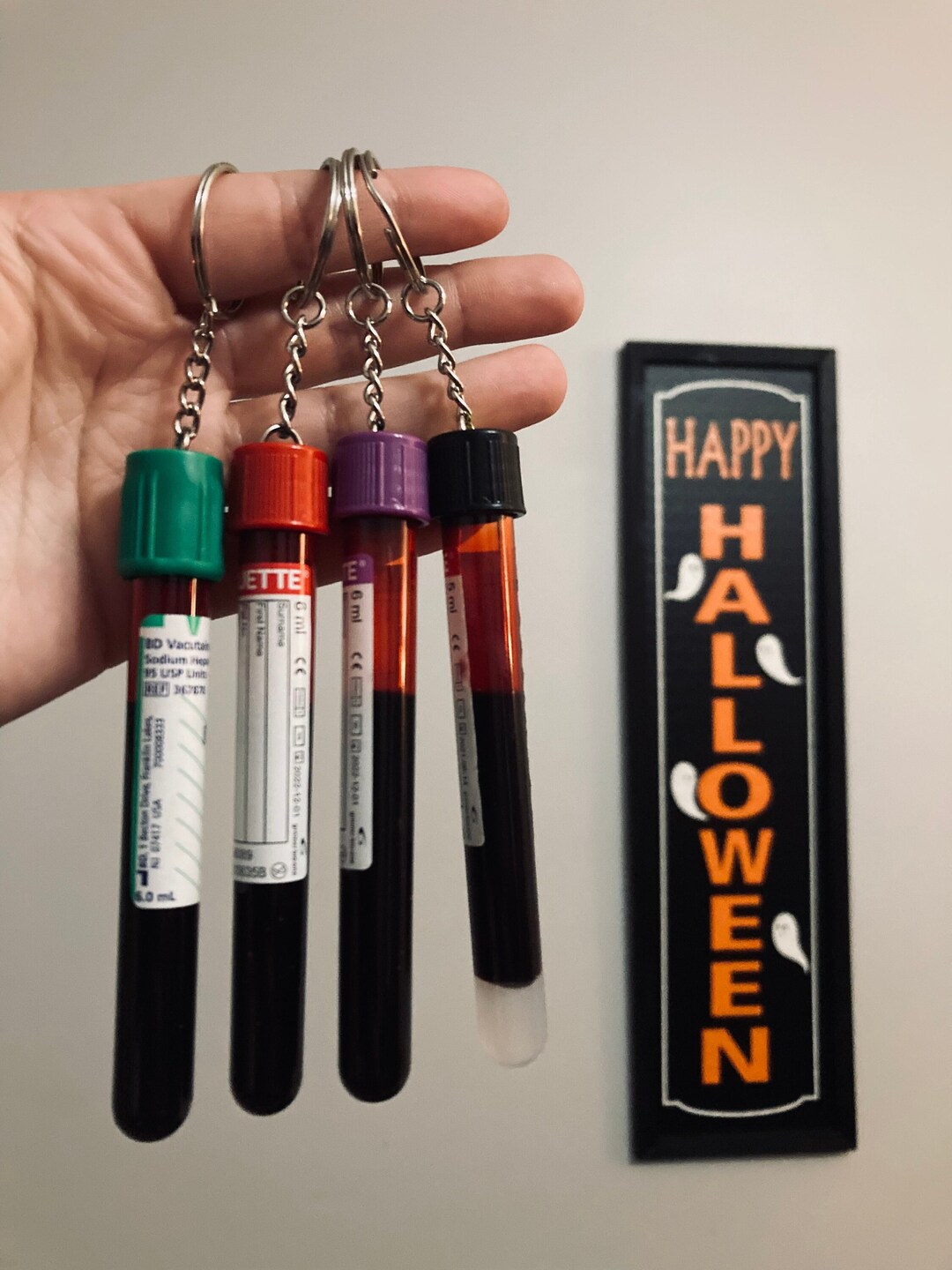 Blood Tube Keychains Etsy