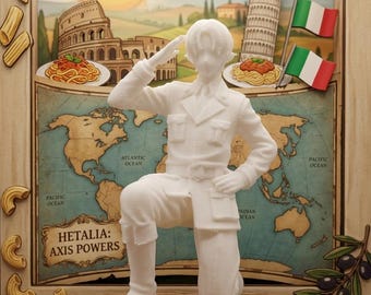Figurka Veneziano z Hetalii we Włoszech, przedmiot kolekcjonerski drukowany w 3D, dekoracja biurka z anime, zabawna figurka postaci z Hetalii
