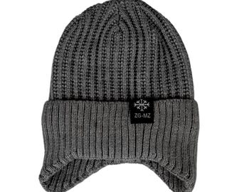Men&#39;s Winter Warm Beanie Hat - Thickened Plus Velvet, Ear Protection, Knitted Design for Autumn & Winter