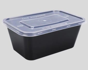Heavy Duty Plastic Food Containers with Lids, Microwave Freezer Safe