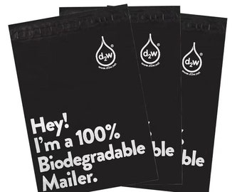 100x I Am Biodegradable Mailer Bag Mailing Postal Bags Envelopes For Shipping Packing