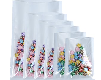 100x Clear PET Food Packaging Bags: Heat Sealable Pouches