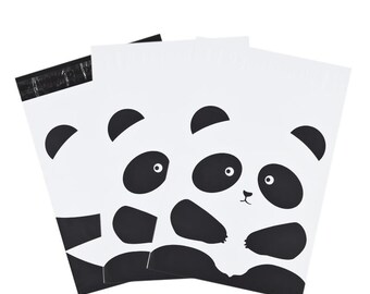 Panda Face Poly Mailer Bags: Designer Shipping Envelopes