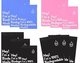 60 Mixed Size Biodegradable Mailer Bags: Strong Shipping Envelopes