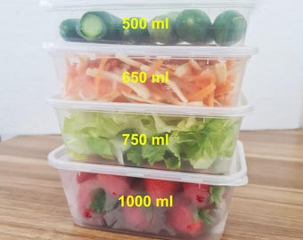 Clear Plastic Food Containers with Lids: Microwave & Freezer Safe