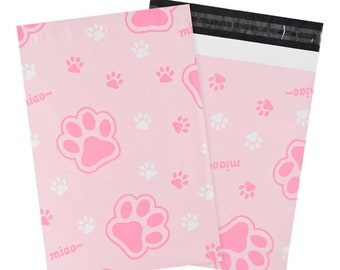 Cat Paws Poly Mailer Bags: Designer Shipping Envelopes