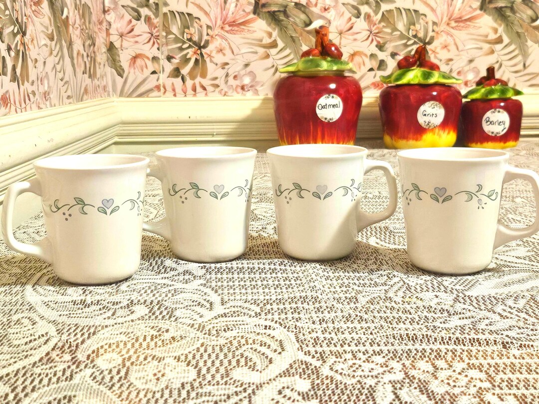 COTTAGECORE Correlle Country Cottage Pattern 4 Mugs!! - Etsy