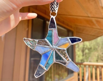 Starfish Stained Glass Sun Catcher