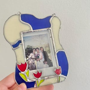 Suncatcher Glasmalerei handgemachtes Polaroid-Fotorahmen zum Aufhängen