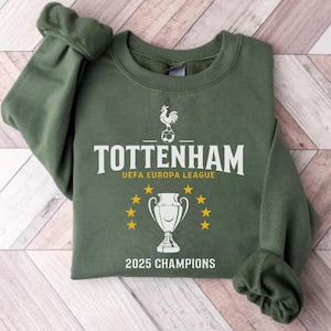 Tottenham UEFA Europa League 2025 Champions Shirt | Spurs Soccer Fan Tee | Tottenham Hotspur Winner Sweatshirt | Football Gift