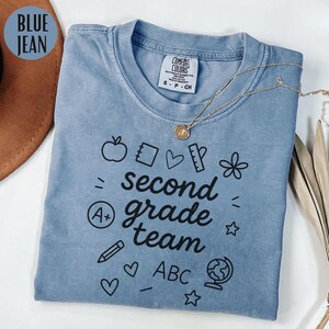 Second Grade Team Comfort Colors Shirt, Back to School Teacher Shirt, Teacher Team Shirt, Cute Teacher Tee, 2nd Grade Teacher Gift Tee