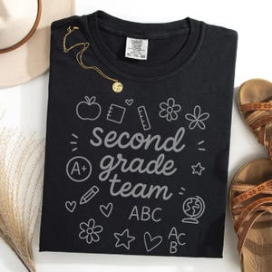 Second Grade Team Comfort Colors Shirt, Back to School Teacher Shirt, Teacher Team Shirt, Cute Teacher Tee, 2nd Grade Teacher Gift Shirt