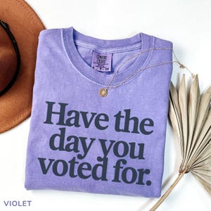 Have The Day You Voted For, Comfort Colors Political Shirt, Sarcastic Election Tee, Funny Voting Shirt, Retro Politics Humor Gift