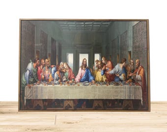 Antique the Last Supper Coena Domini the Lord's Supper Oleograph