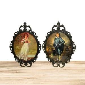 PINKIE and BLUE BOY Vintage Set, Framed Prints By Thomas Lawrence, Vintage Wall Decor!