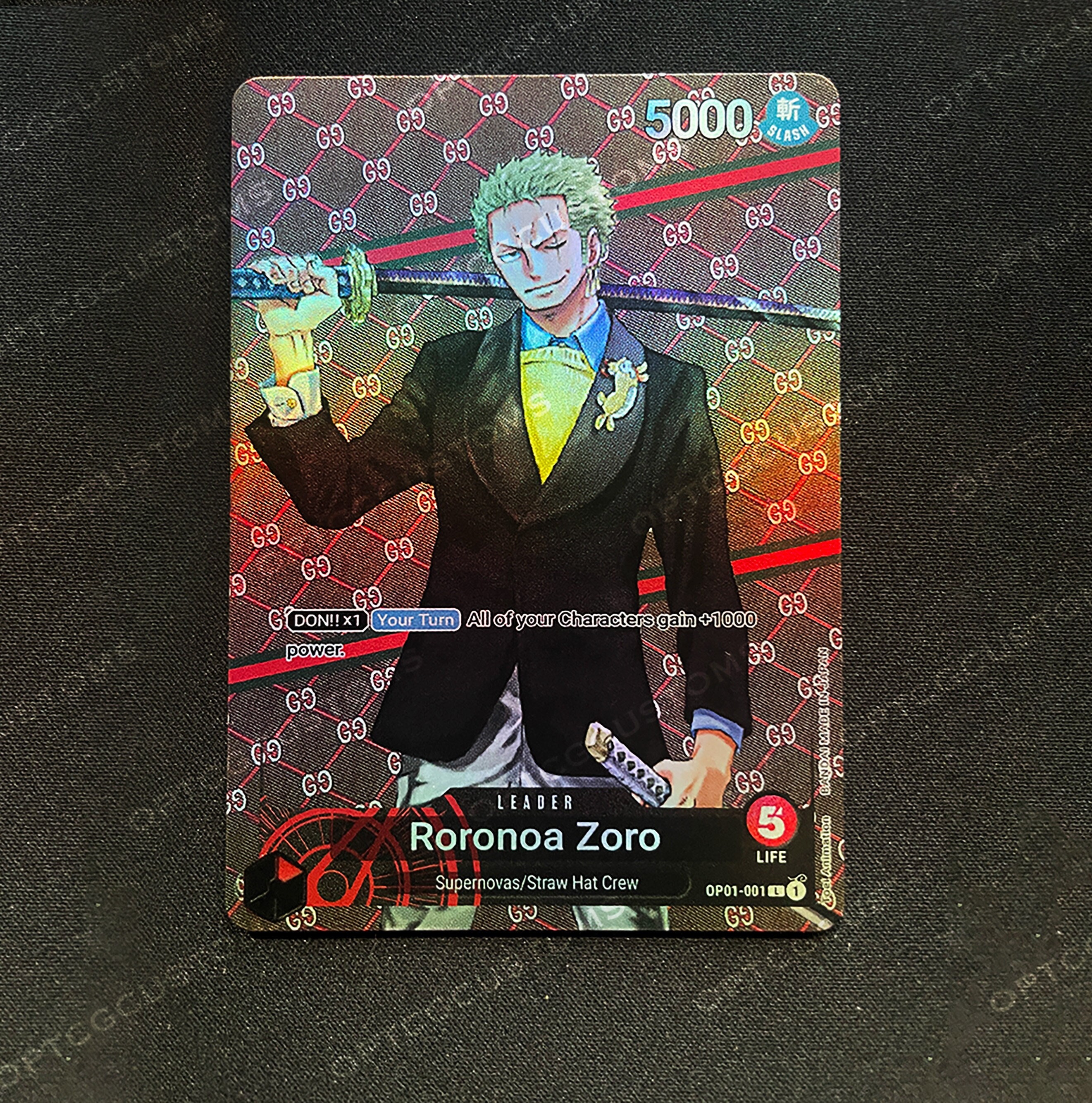 One Piece DON Card Custom Handmade to Order Roronoa 