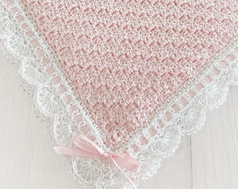 Wzór na szydełkowany kocyk dla dziecka w formacie PDF, wzór na prezent na baby shower, łatwy szydełkowy kocyk, miękki, teksturowany kocyk dla dziecka, prezent pamiątkowy
