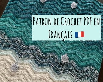Patron Couverture Bébé Tortue de Mer au Crochet – Téléchargement PDF, Patron Crochet Couverture Bébé Tortue de Mer – PDF Digital