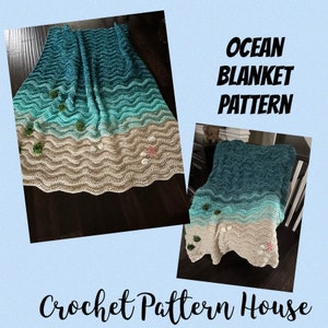 Sea Turtle Crochet Blanket Pattern, Ocean Afghan, Crochet Pattern, Instant Download Pattern, Ocean Blanket Pattern, DIY Sea Turtle Blanket,