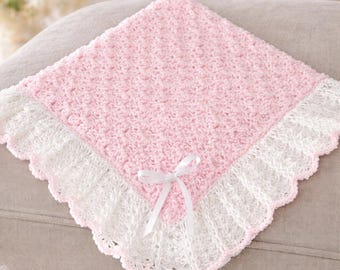 Wzór na szydełkowany kocyk dla dziecka w formacie PDF, łatwy wzór na szydełkowany kocyk dla dziecka, przyjazny dla początkujących, prezent na baby shower, wzór do natychmiastowego pobrania