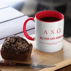 AXOMEA Alpha Chi Omega - Life&#39;s A Canvas Keramiktasse - (rot) Affinity Lizensiert