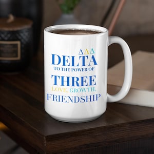 Tri Delta Power of Three Ceramic Mug- Affinity Licensed