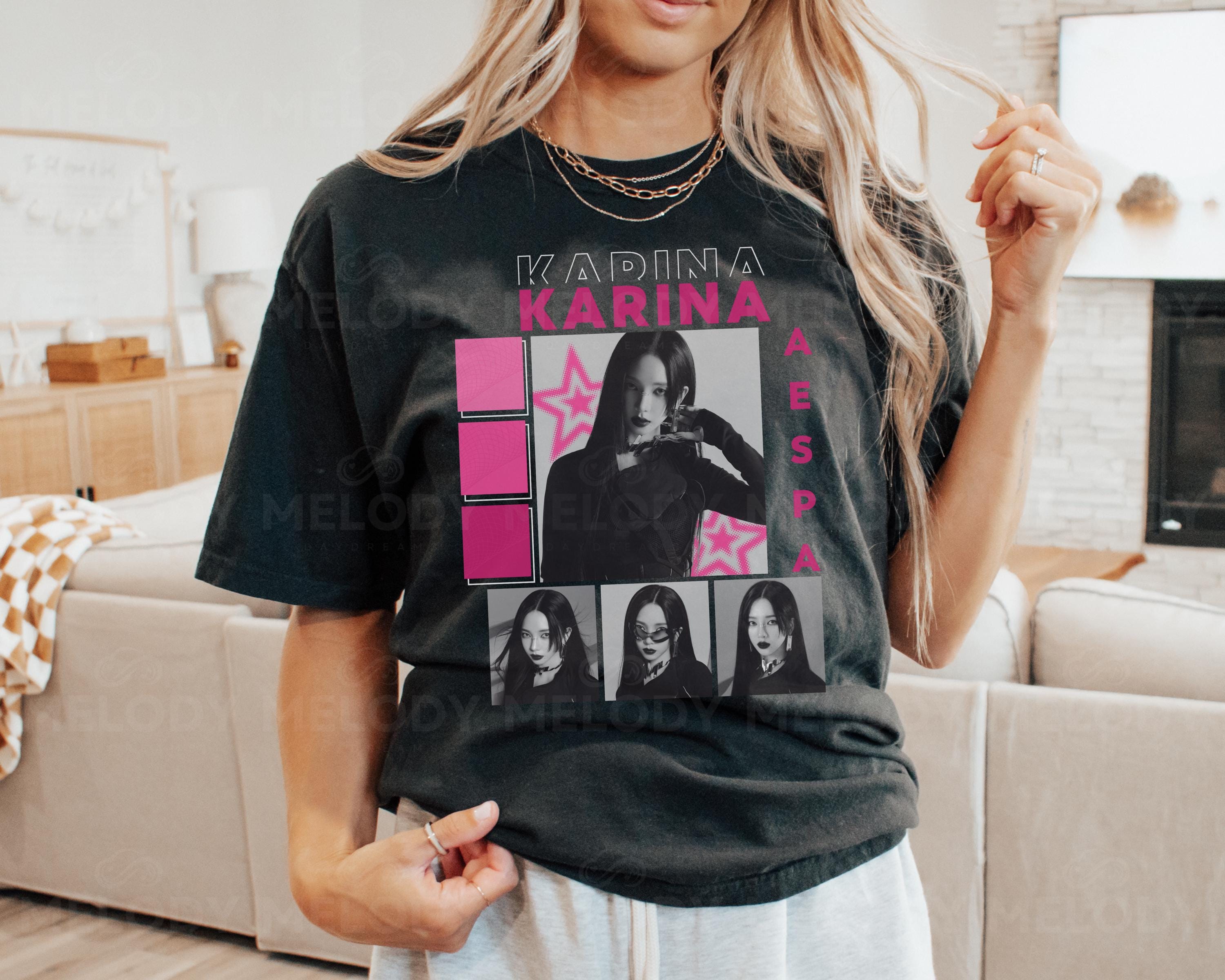 Limited Aespa Karina Kpop T-shirt, Aespa Whiplash, Vintage Unisex