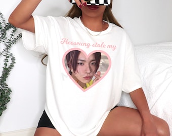 Heeseung Stole My Heart Shirt, Heeseung Shirt, Engene Merch, Enhypen Graphic Tee, Enhypen World Tour Merch, Romance Untold, Kpop Shirt