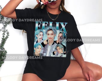 Limited Stray Kids Felix Kpop Bootleg T-shirt, Vintage Retro Unisex Shirt, Skz Shirt, Stay, Felix Graphic Tee, Stray kids Shirt, Rockstar