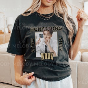 Limited Ateez Hongjoong Work Kpop T-shirt | Ateez Work | Vintage Retro Unisex T-Shirt | Ateez Shirt | Ateez Graphic Tee | Ateez Atiny