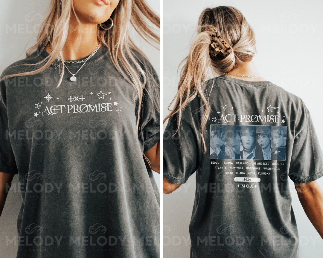 tomorrow by together act promise Tシャツ Hi TXT Shirt Act Promise Tour Shirt Tomorrow X Together