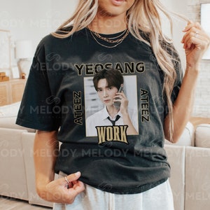 Limited Ateez Yeosang Work Kpop T-shirt | Ateez Work | Vintage Retro Unisex T-Shirt | Ateez Shirt | Ateez Graphic Tee, Ateez Atiny