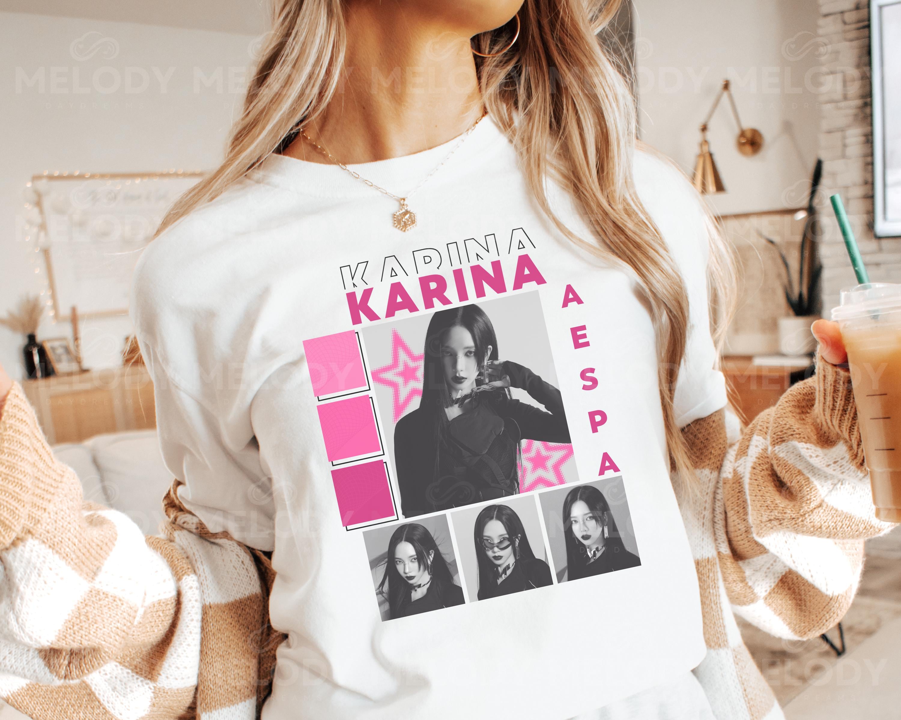 T-shirt SET ［KARINA］aespa Limited Aespa Karina Kpop T-shirt, Aespa Whiplash, Vintage Unisex