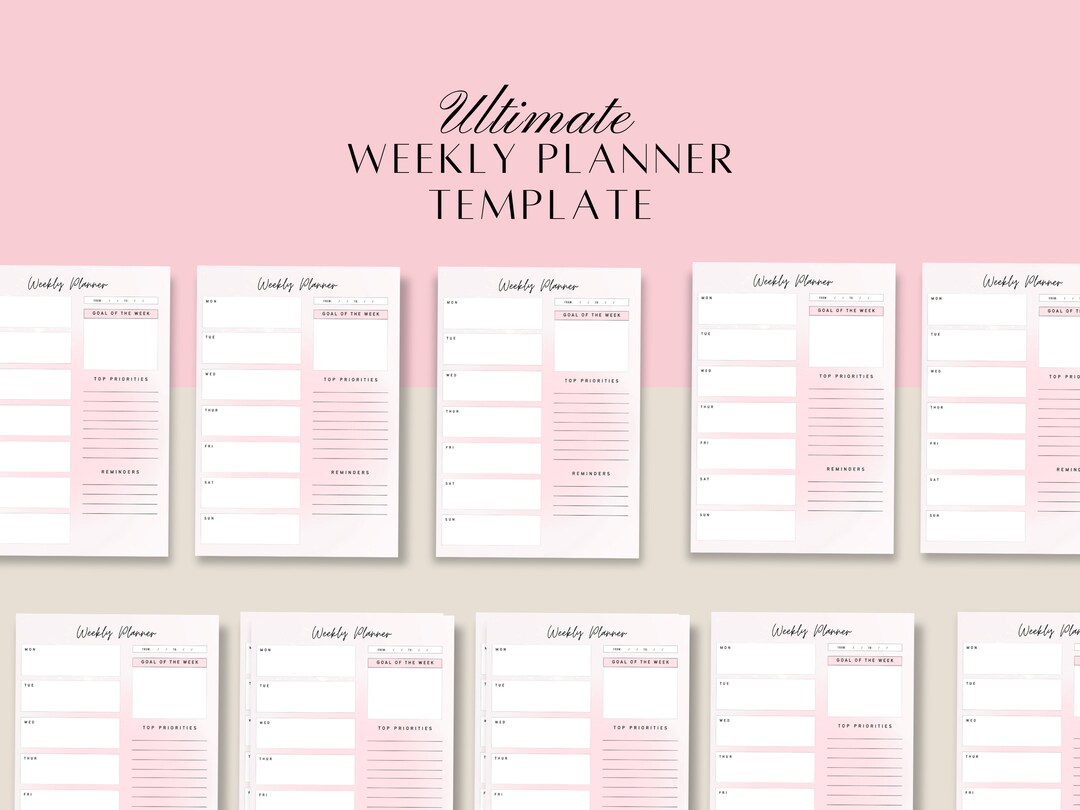 Weekly Printable Planner - Etsy